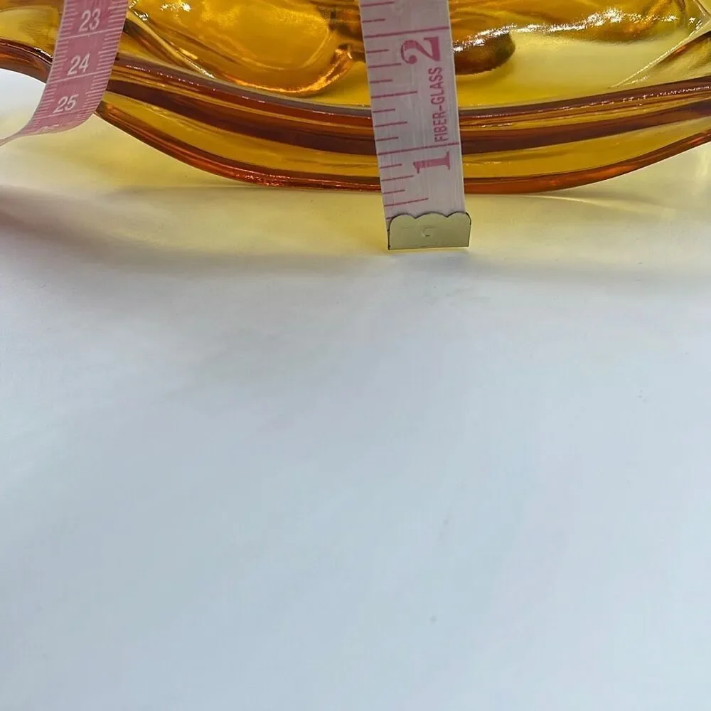Indiana glass amber ice cream boats lot  of 4